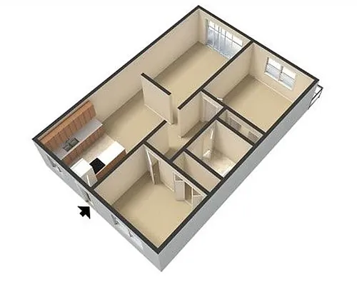 Floor plan 2 Bedroom 2nd Floor
