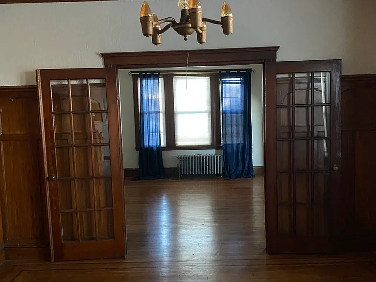 Dining room looking into living room