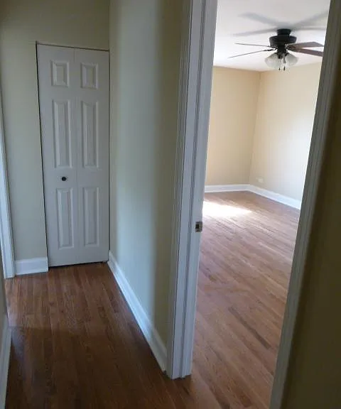 Hallway, linen closet, master bedroom doorway