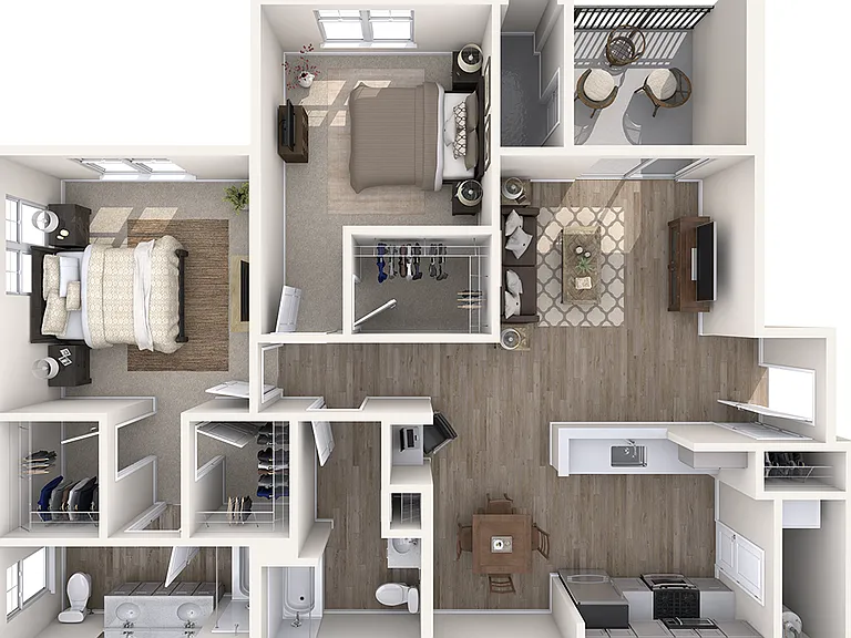D-2x2 floor plan Highland Ridge