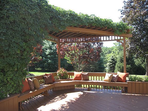 Sitting area on deck