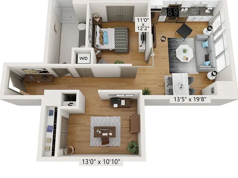 2 BED 1 BATH - 995 SF