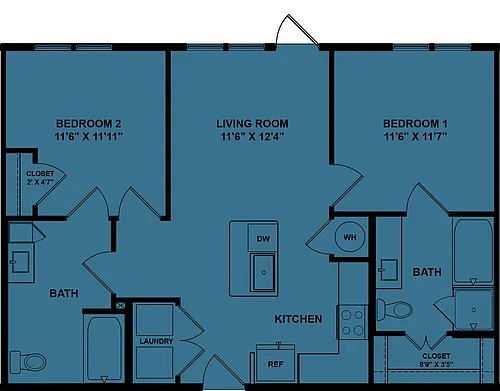 Floor plan B2 Accessible 60%