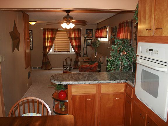 Kitchen open to living room