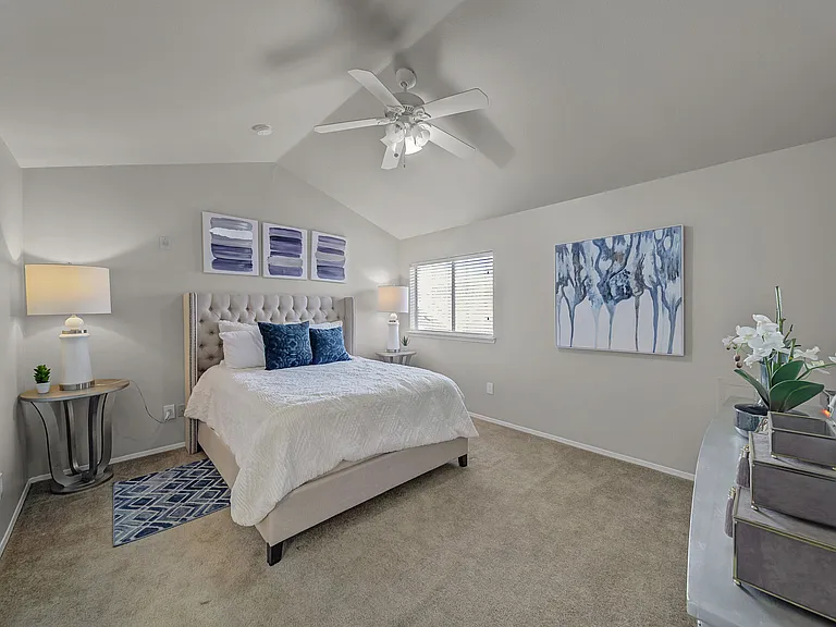 Cozy comfort awaits in our apartment's bedrooms