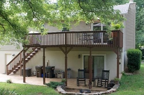 large deck and patio