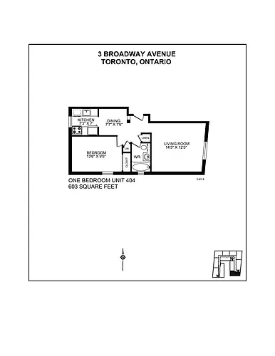 Floor plan 1 Bedroom 1 Bed 1 Bath 4