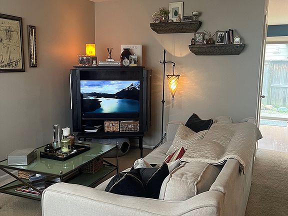 Living room looking towards kitchen