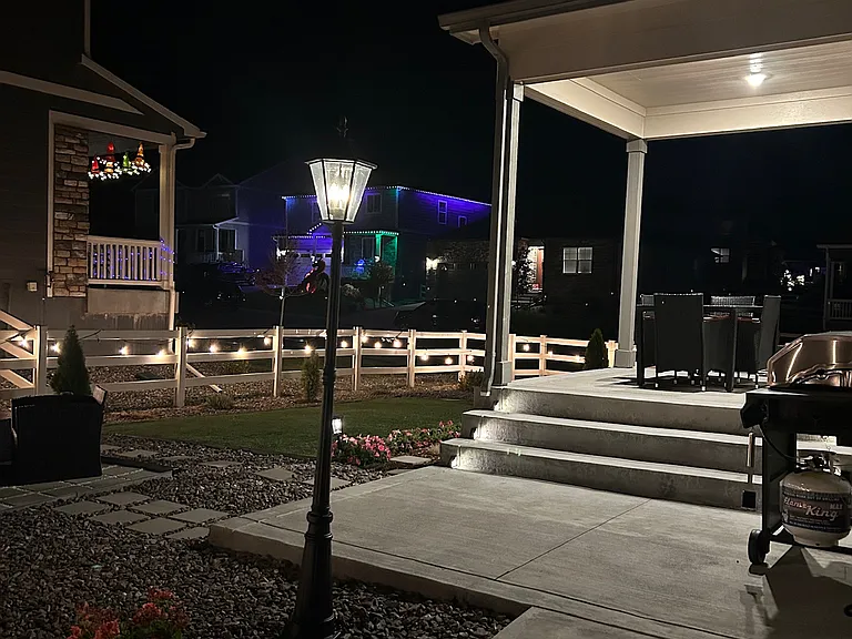 Backyard night view