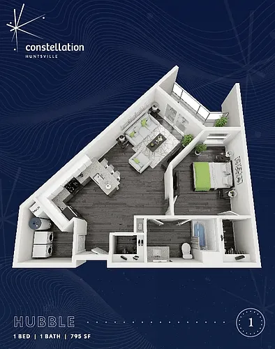 Floor plan B2 Hubble