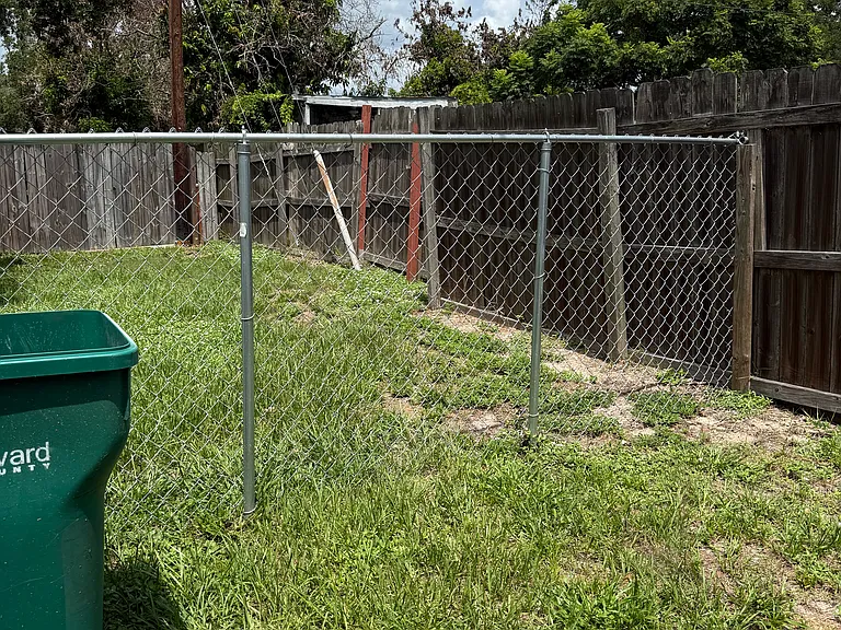 Fenced yard