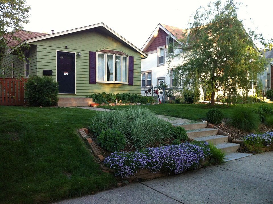 perennial garden in front