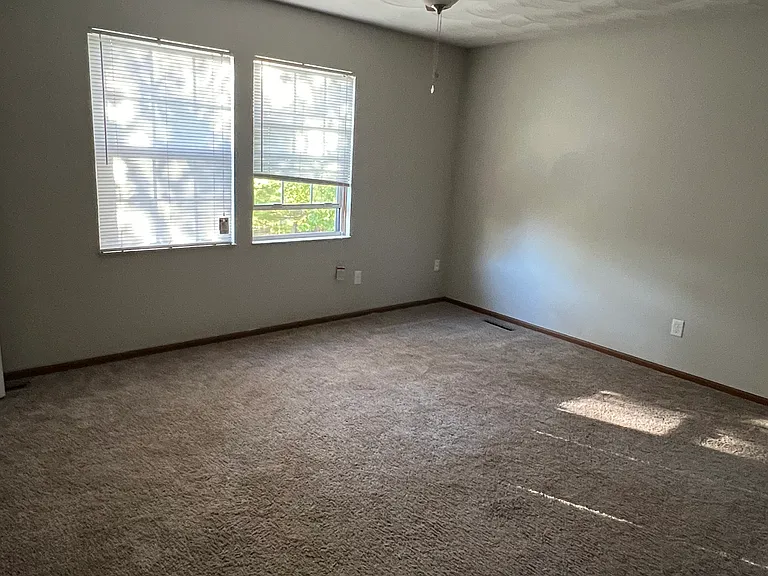 Master bedroom with ceiling fan