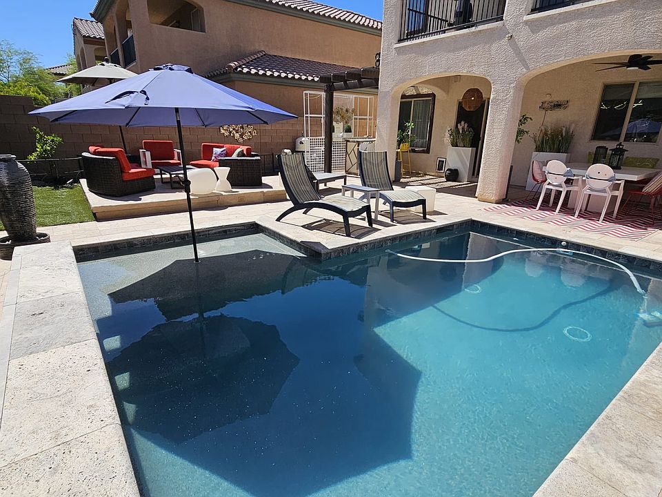 Pool and backyard
