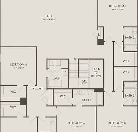 Second Floor 6 br 5 ba