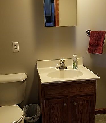 1/2 bath on first floor