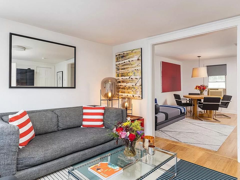 Living room and view of dining room