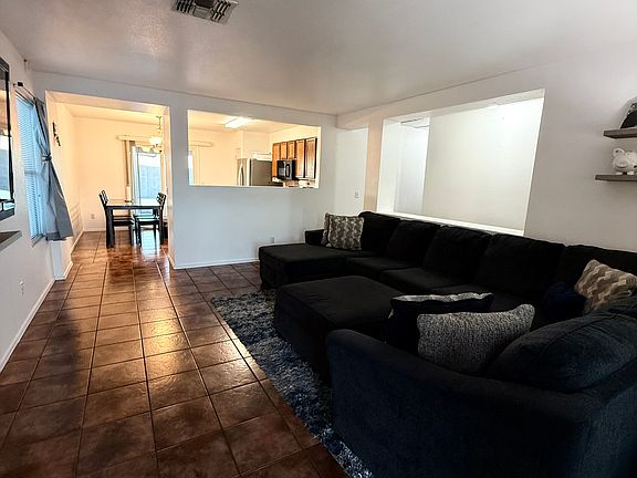 Open Living Room with tile throughout