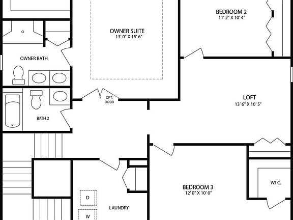 Elevation A - 2nd Floor