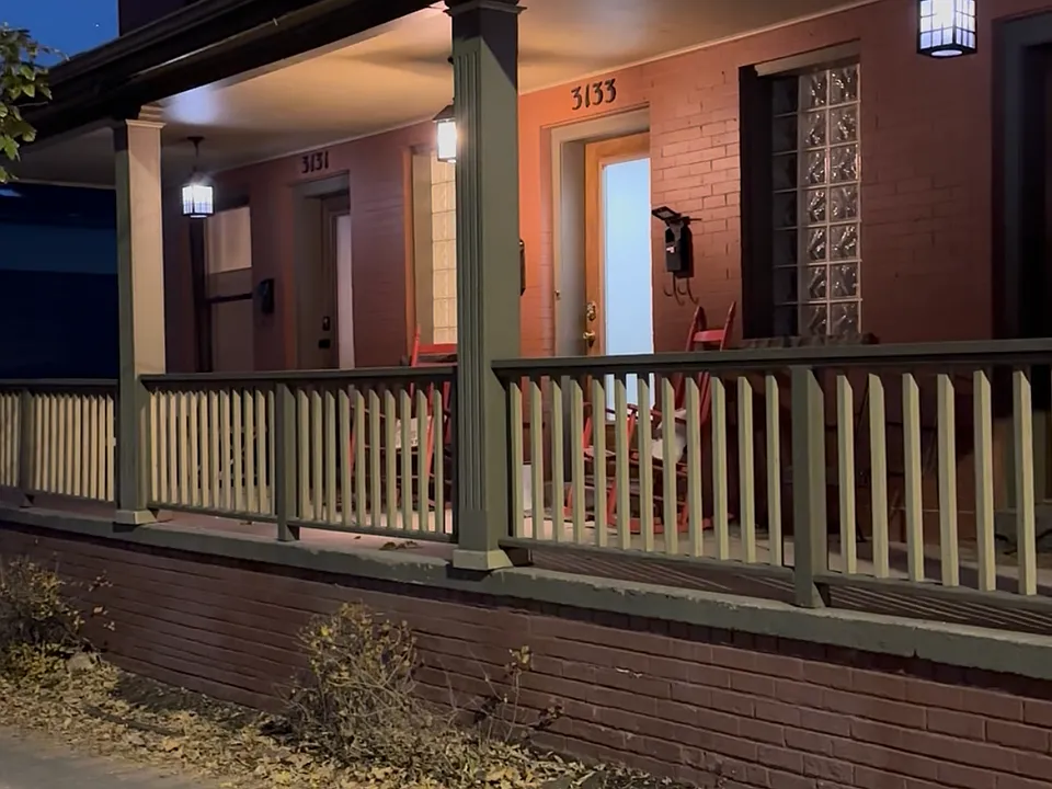 Front door from Tejon Street (far left). Across from Postino's!