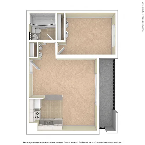 Floor plan ONE BEDROOM
