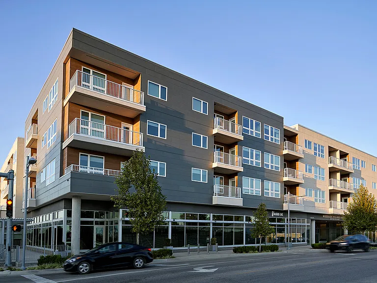 Woodside Village North Exterior with Retail