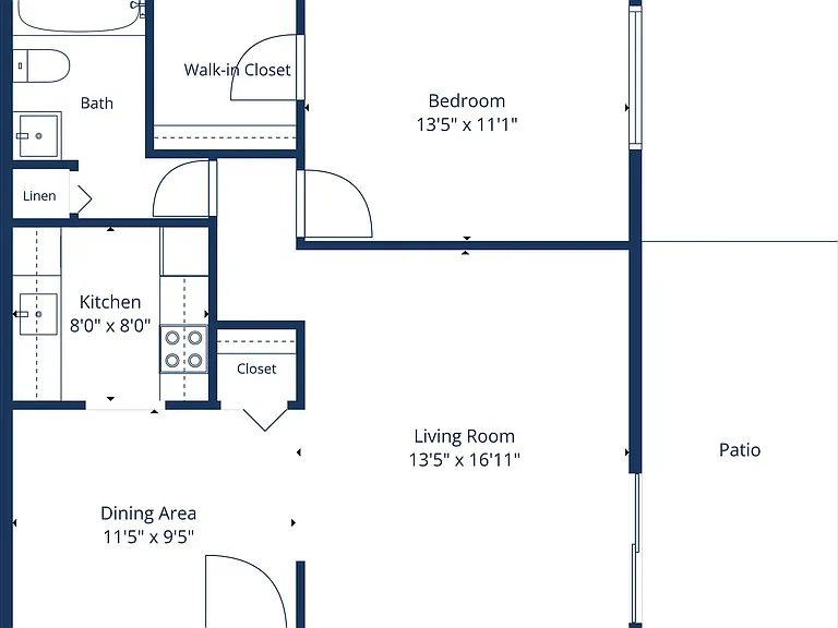 PW Website_ 1 Bedroom 1 Bath Ground Level w Patio 728 sqft PW Website_ 1 Bedroom 1 Bath Ground Level w Patio 728 sqft
