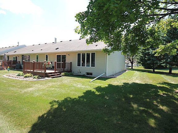 landscaped back yard