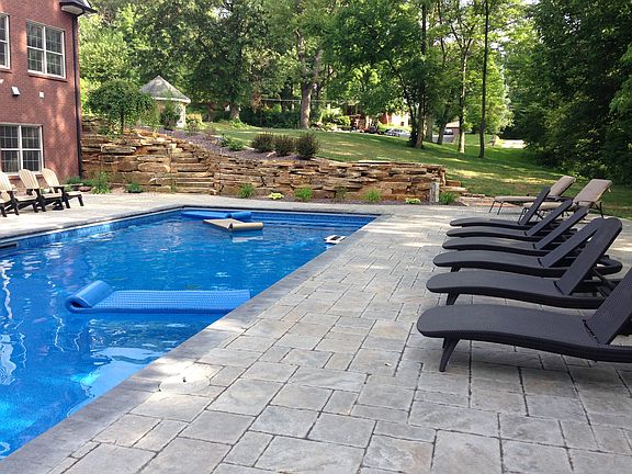 Large pool deck