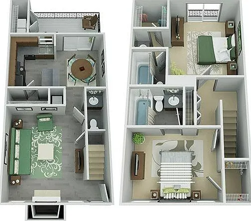 Merlot- Two Bedroom, 1.5 Bath Townhome Merlot- Two Bedroom, 1.5 Bath Townhome