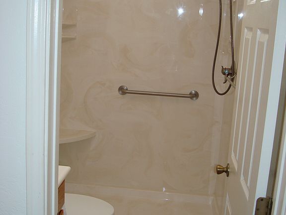 Remodeled Bathroom, Cultured Marble Shower