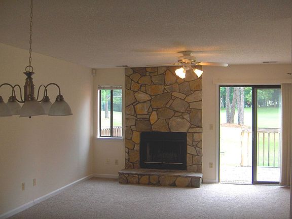 Stack Stone Fireplace Adorns Great Room