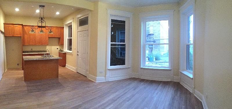 kitchen with large family room