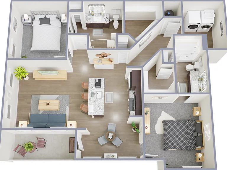 B2.P8 2 Bed 2 Bath - Cathedral Lakes Apartments B2.P8 2 Bed 2 Bath - Cathedral Lakes Apartments