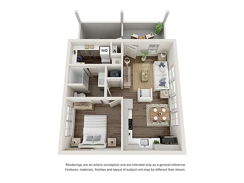 Floor plan 1 Bed Olive Carriage