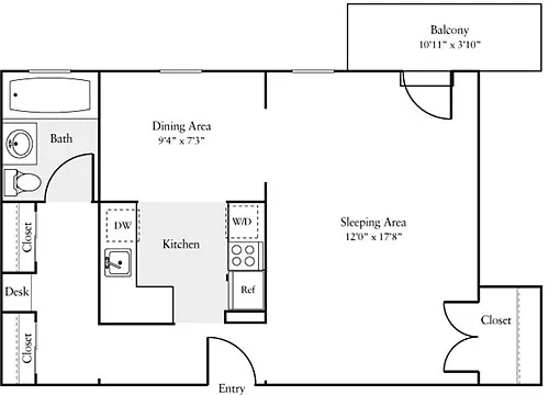Floor plan Studio V