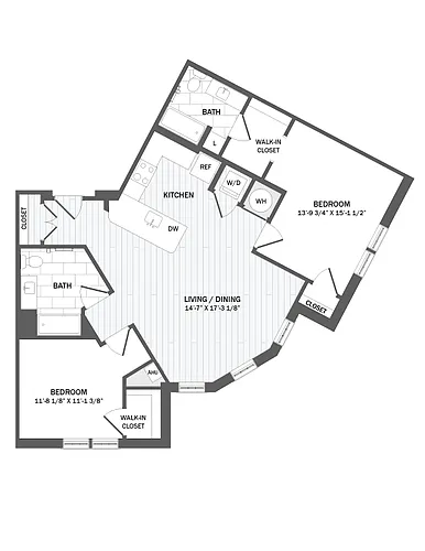 Floor plan 2Bed/2Bath-B8