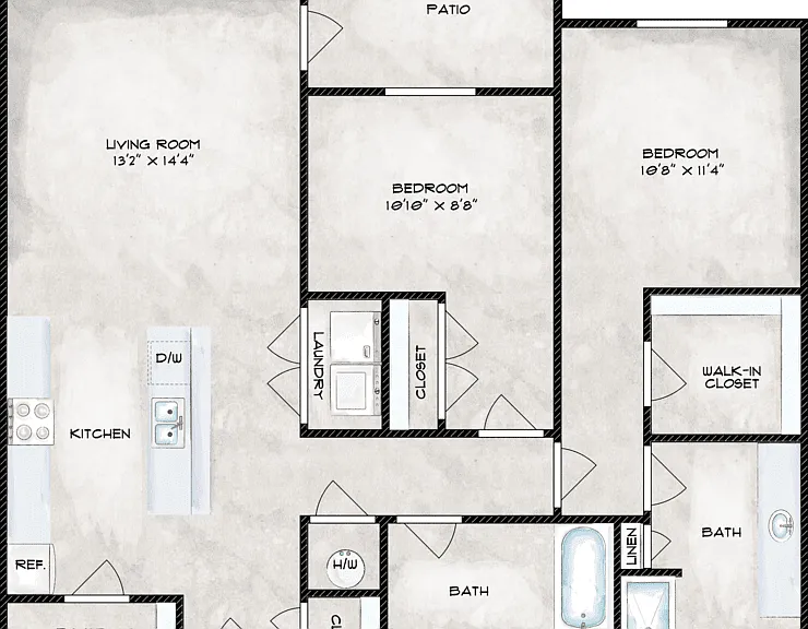 B-2B2B Floorplan Diagram
