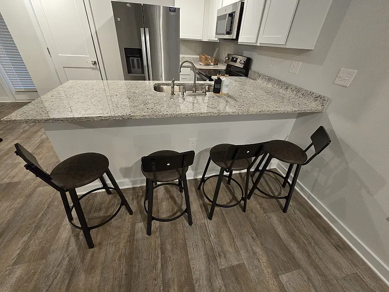 Counter table idea picture. Charis not included in the lease.