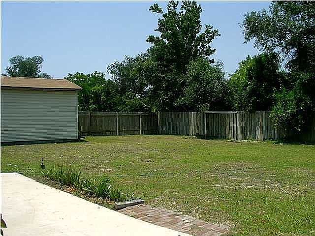 Privacy fenced back yard