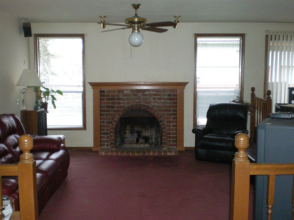 Real Brick Fireplace