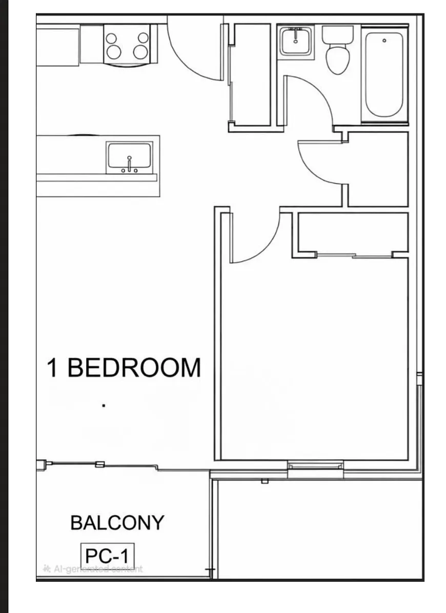 Floor plan 1 BR