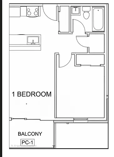 Floor plan 1 BR