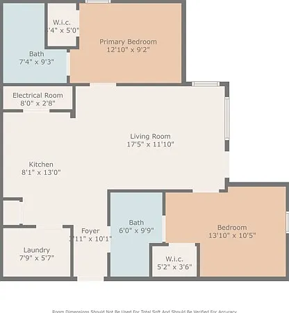 2 Bedroom w Measurements 2 Bedroom w Measurements
