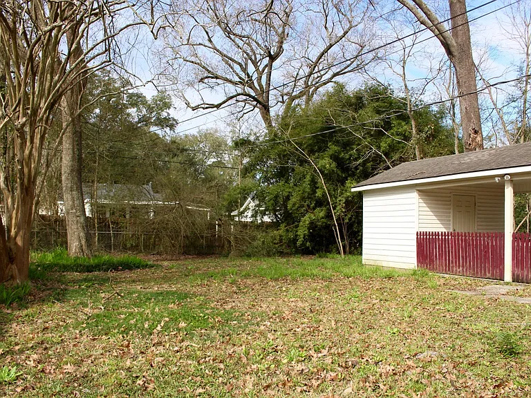 Fenced back yard