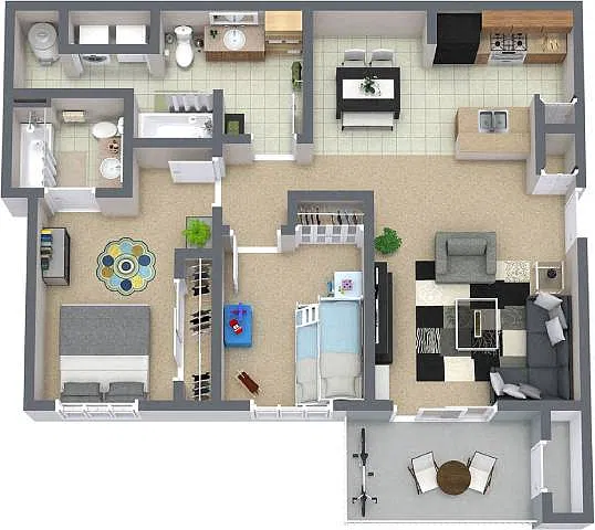 Floor plan 2X2