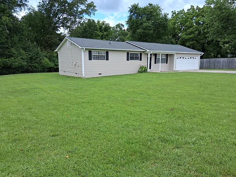 View from front corner of lot