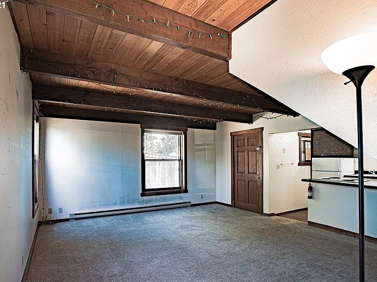 living room view to back door