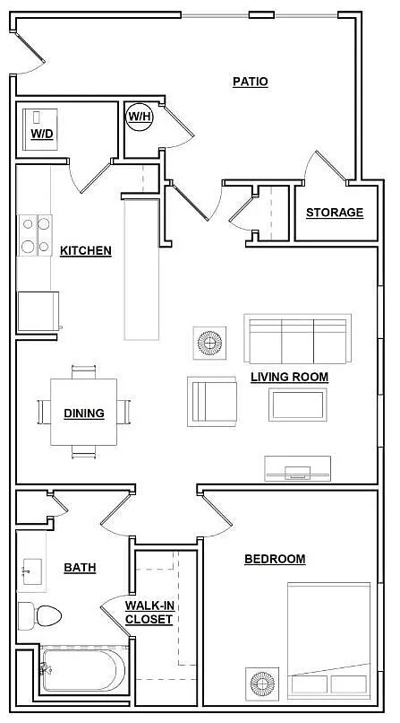 Floor plan 1A1 Renovated