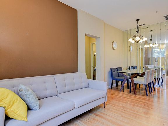Expansive floor to ceiling wall in the dining area.